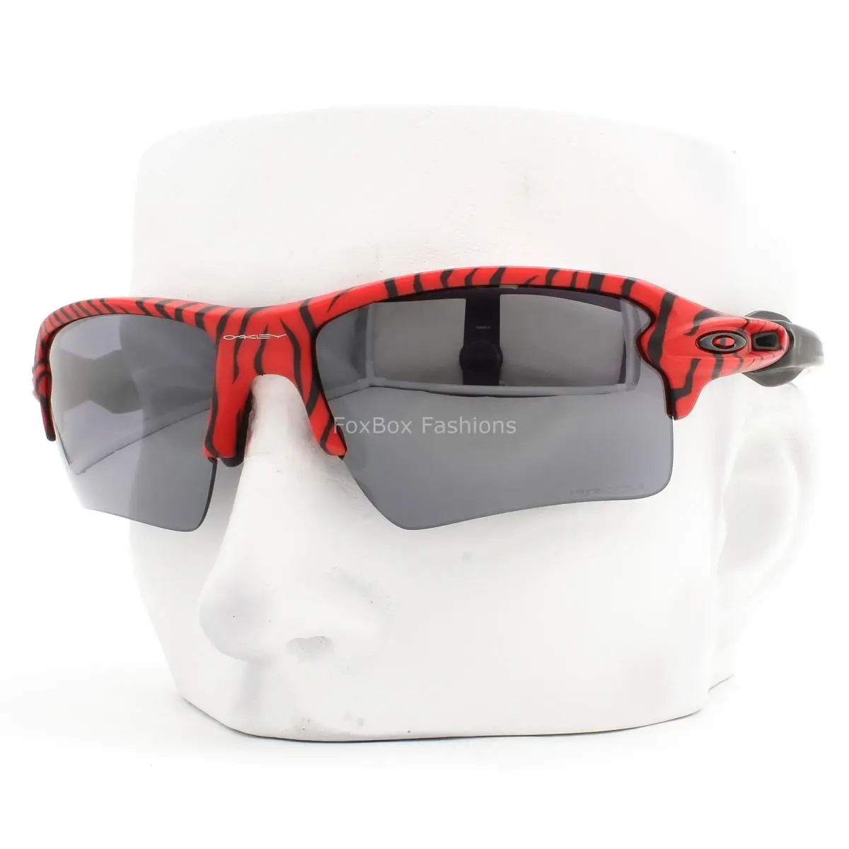 Flak 2.0 XL Sunglasses Matte Red Tiger Prizm Black OO9188-H259 with Case by Oakley