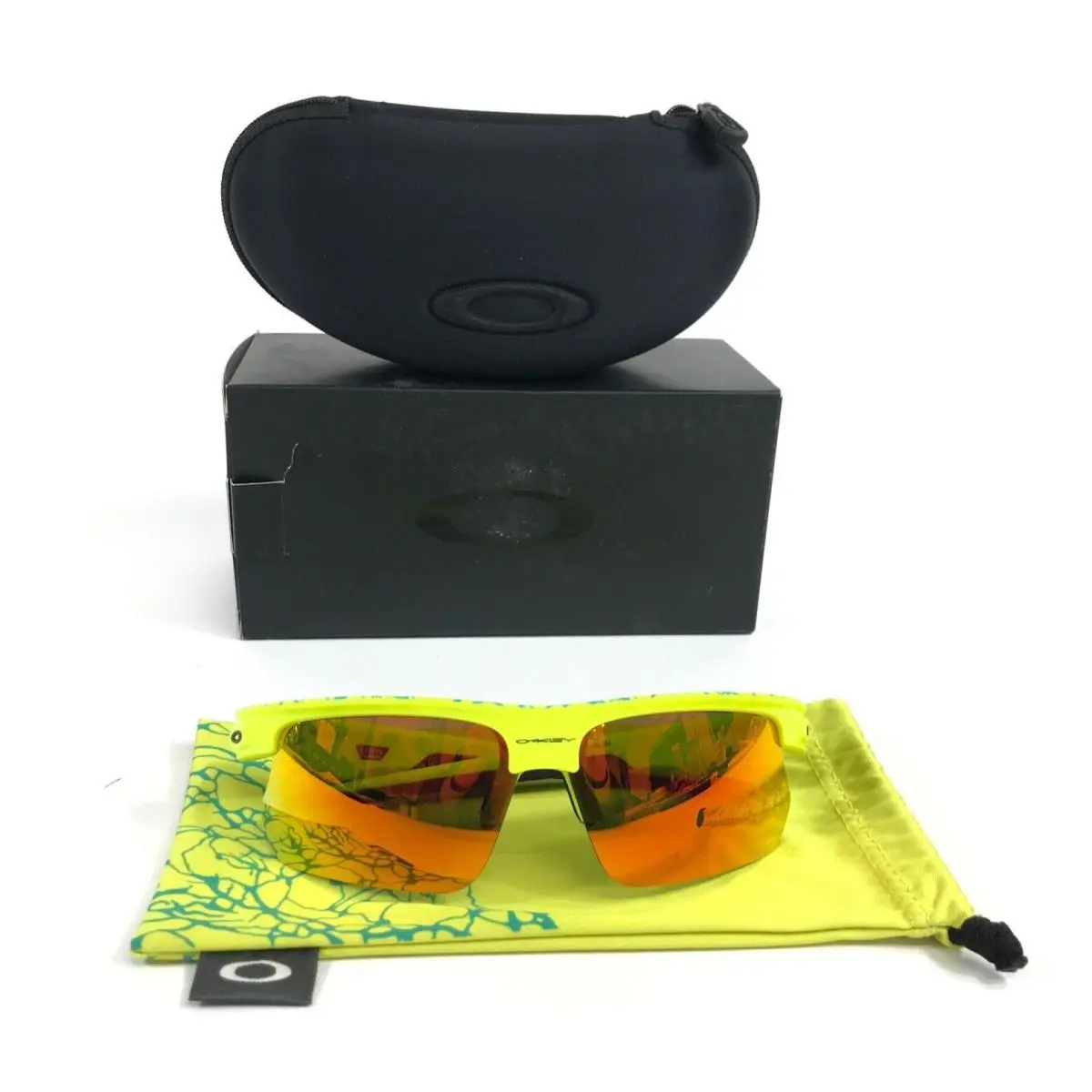 Sunglasses Bisphaera OO9400-1368 Matte Tennis Ball Yellow w/ Prizm Ruby by Oakley