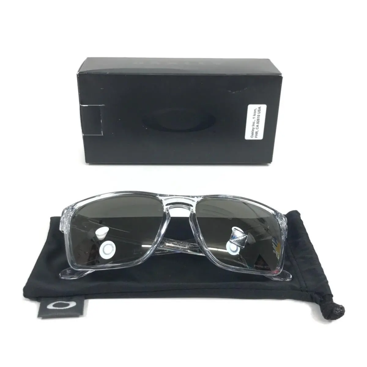 Sunglasses Sylas OO9448-2957 Polished Clear Frames w/ Prizm Black Lenses by Oakley