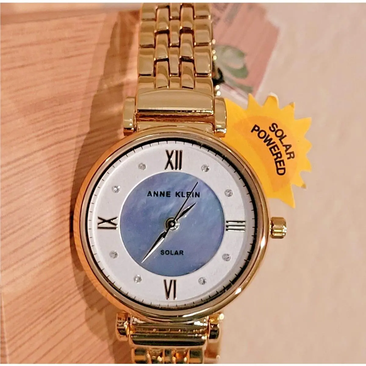 Women`s Considered Solar Powered Gold-tone Watch Women`s Bracelet by Anne Klein