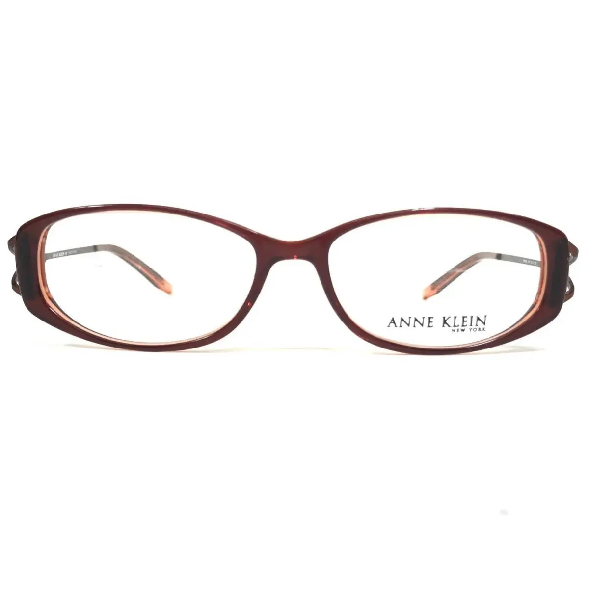 Anne Klein Eyeglasses Frames AK8039 128 Brown Burgundy Oval Full Rim 51-15-135
