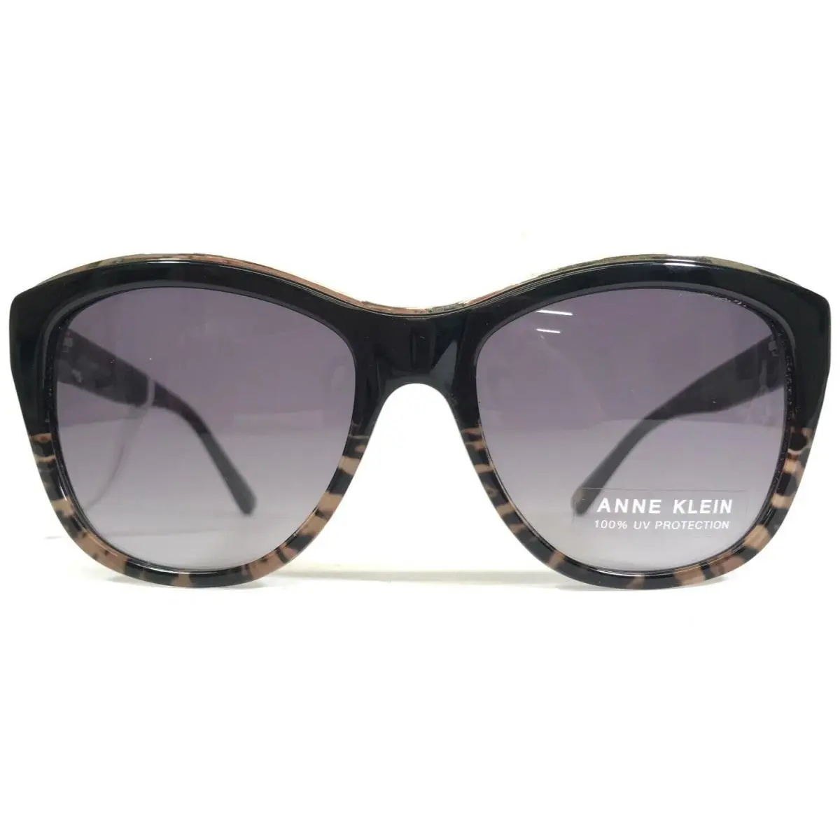 Sunglasses AK7052 001 Black Brown Striped Tiger Print Frames by Anne Klein