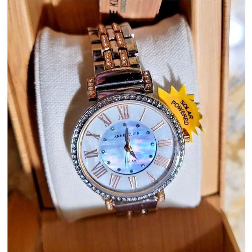 Women`s Considered Solar Powered Two-tone Women`s Dressy Watch by Anne Klein