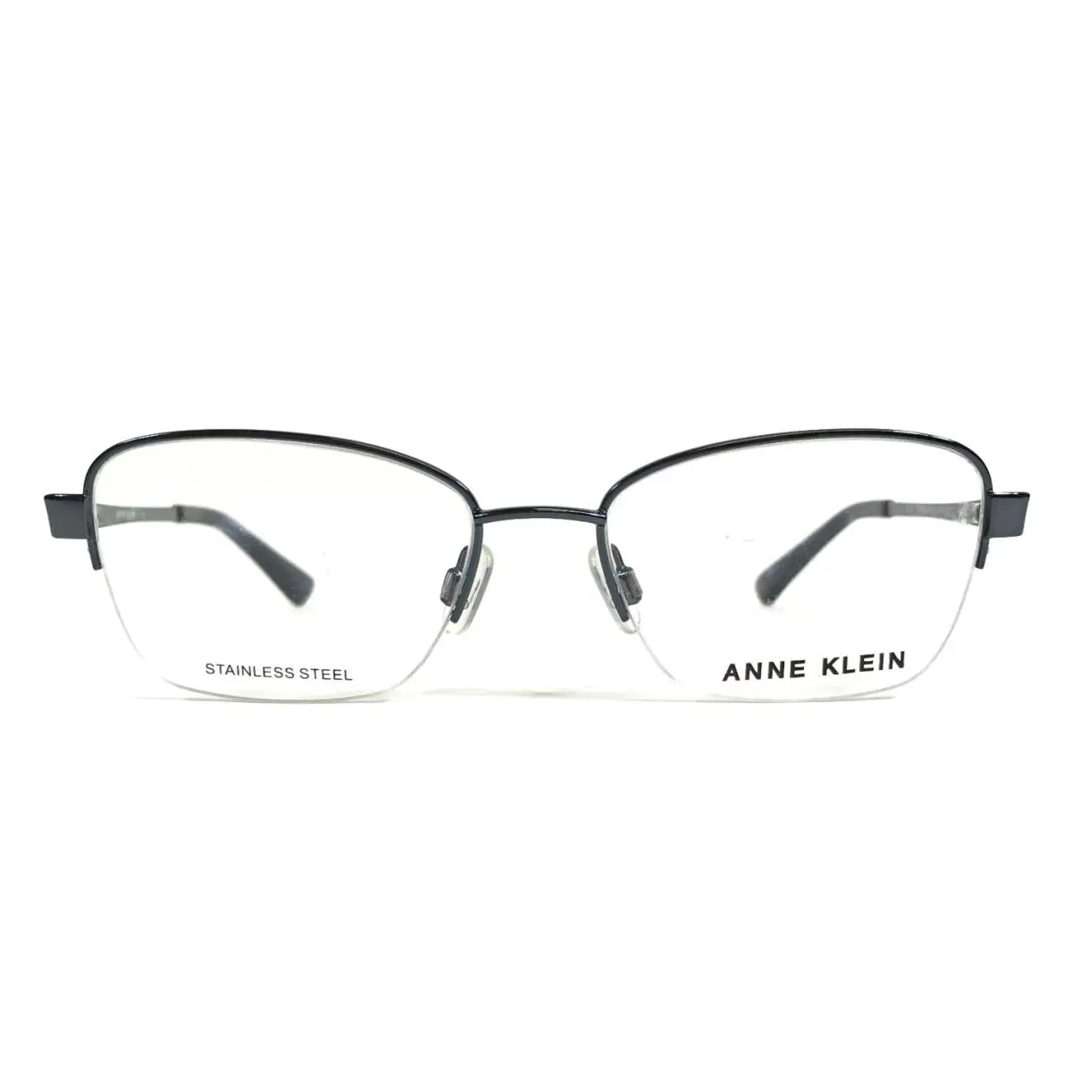 Anne Klein Eyeglasses Frames AK5065 400 Slate Blue Cat Eye Half Rim 51-17-140