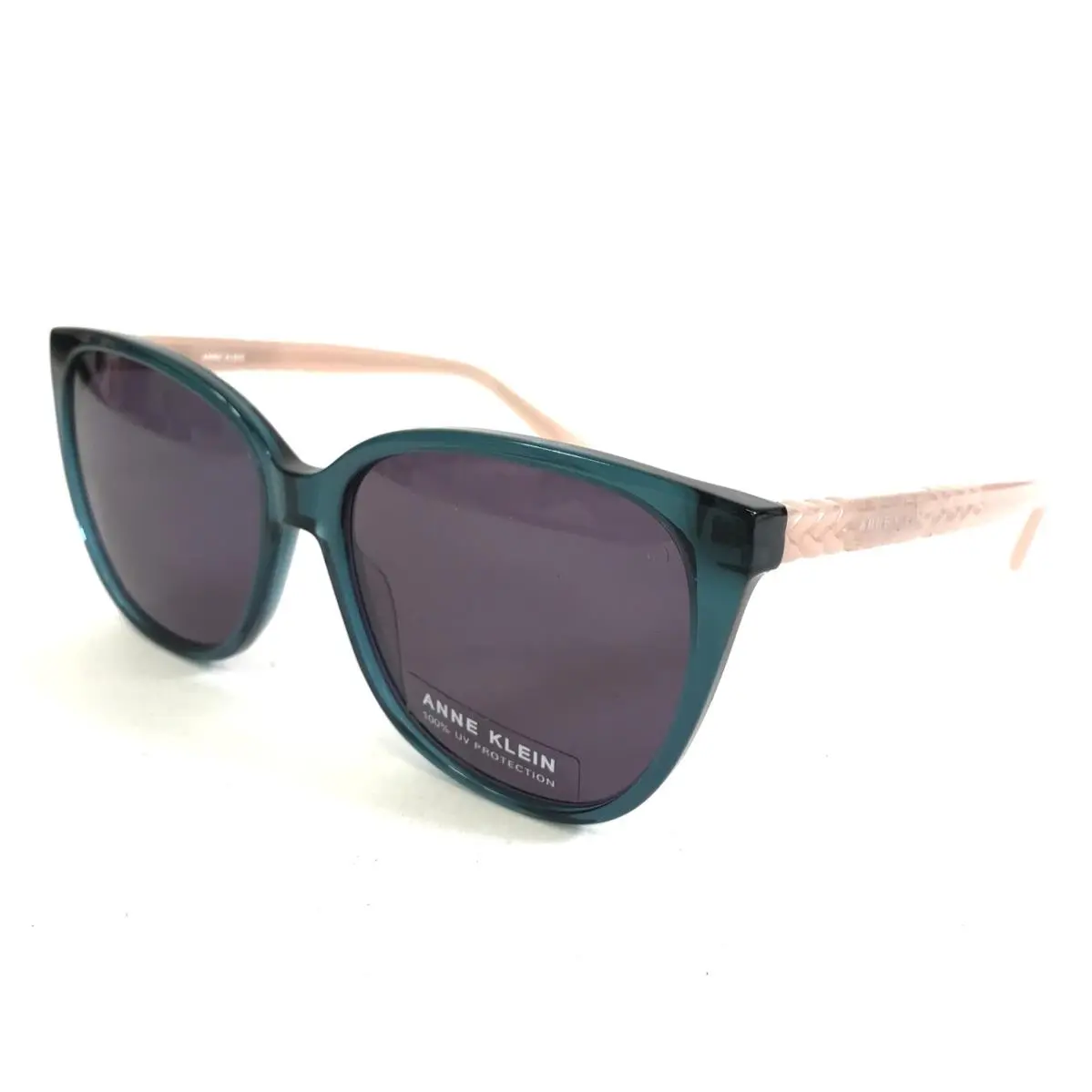 Sunglasses AK7085 310 Olive Crystal Cat Eye Frames with Purple Lenses by Anne Klein