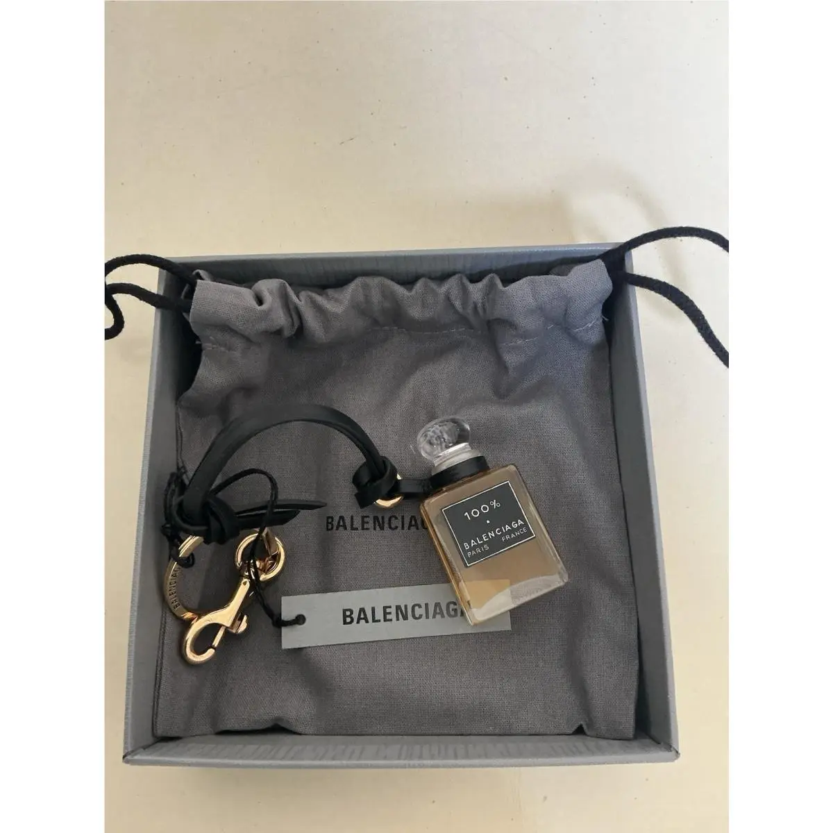 IN Tagged Box Rare  Miniature Fragrance Bottle Bag Charm Keycha by Balenciaga