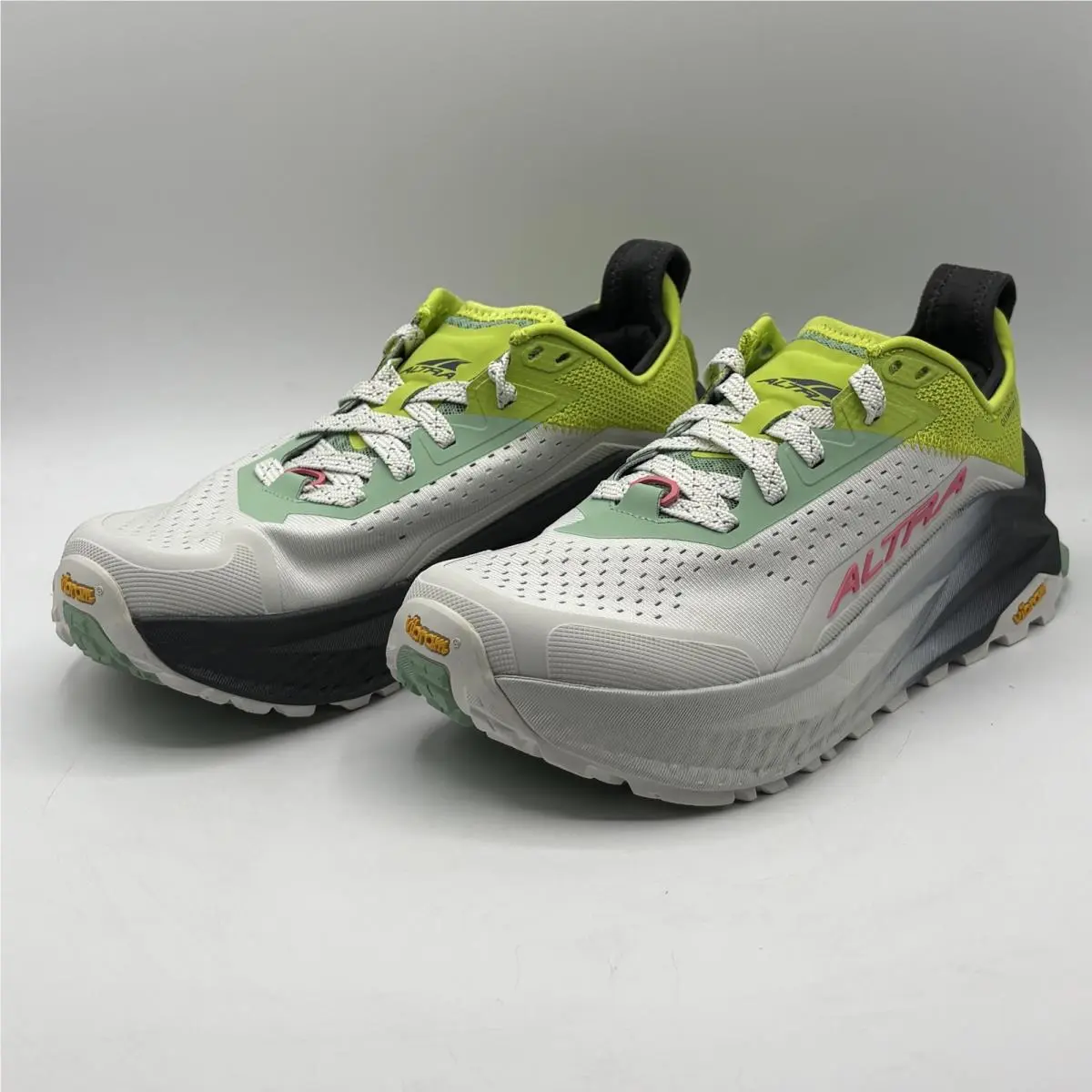 Altra Olympus 6 AL0A85NK232 Womens 7.5 Gray/lime Trail Running Mesh Vibram Shoes