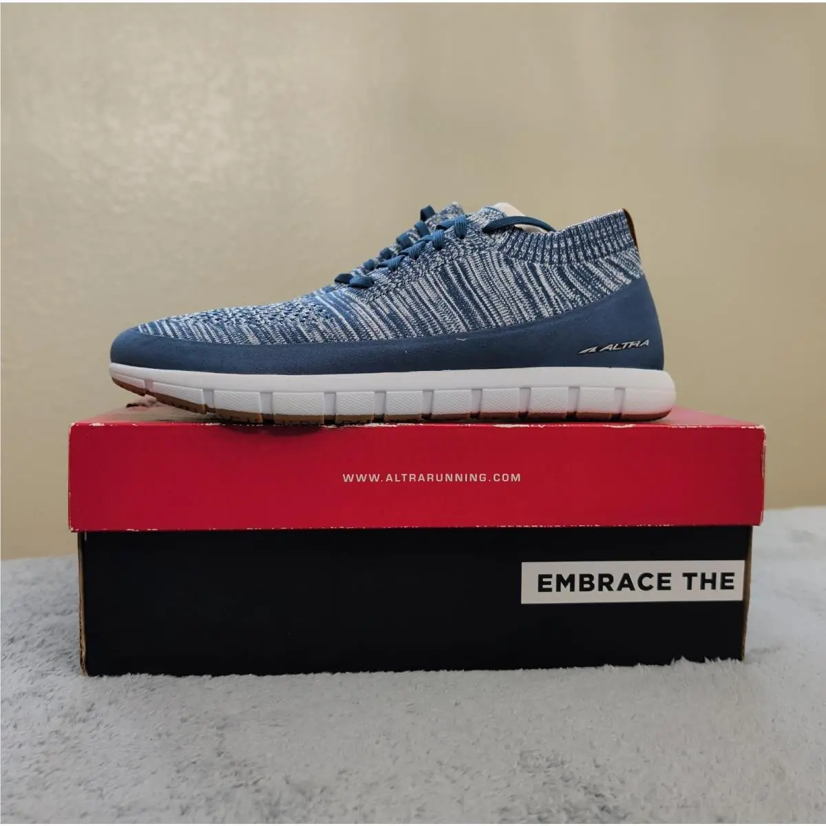 Altra Vali Stretch Knit Blue Walking Sneakers ALM1884A440 Men`s Size 10.5