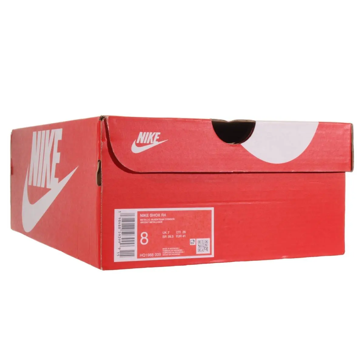 Nike shoes - Nike Shox R4 - Shox - HQ1988 009 - Metallic Silver, Team Crimson 9