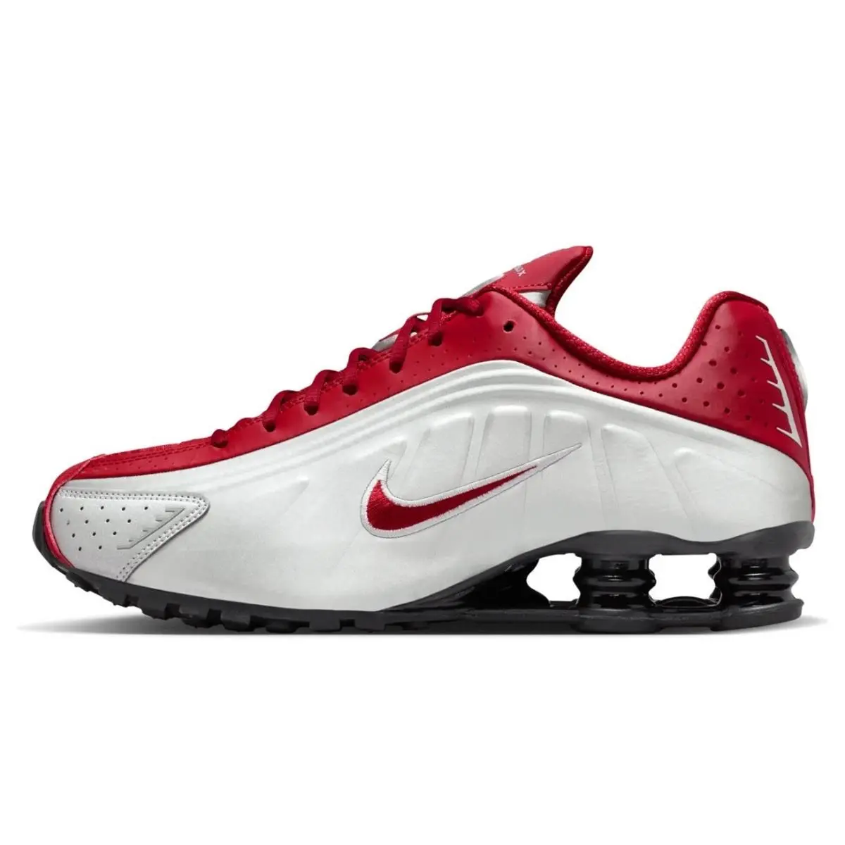 Nike shoes - Nike Shox R4 - Shox - HQ1988 009 - Metallic Silver, Team Crimson 2