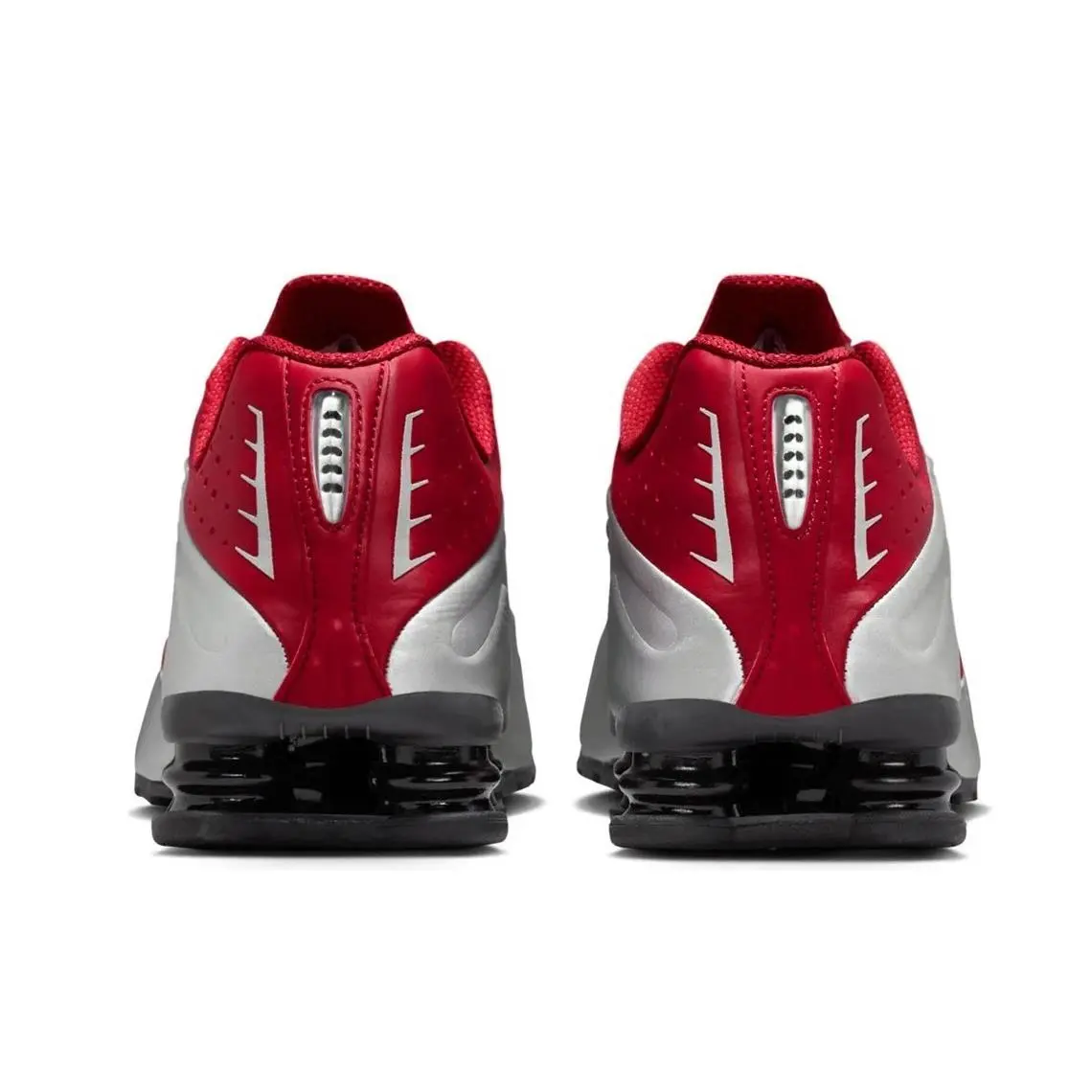 Nike shoes - Nike Shox R4 - Shox - HQ1988 009 - Metallic Silver, Team Crimson 5