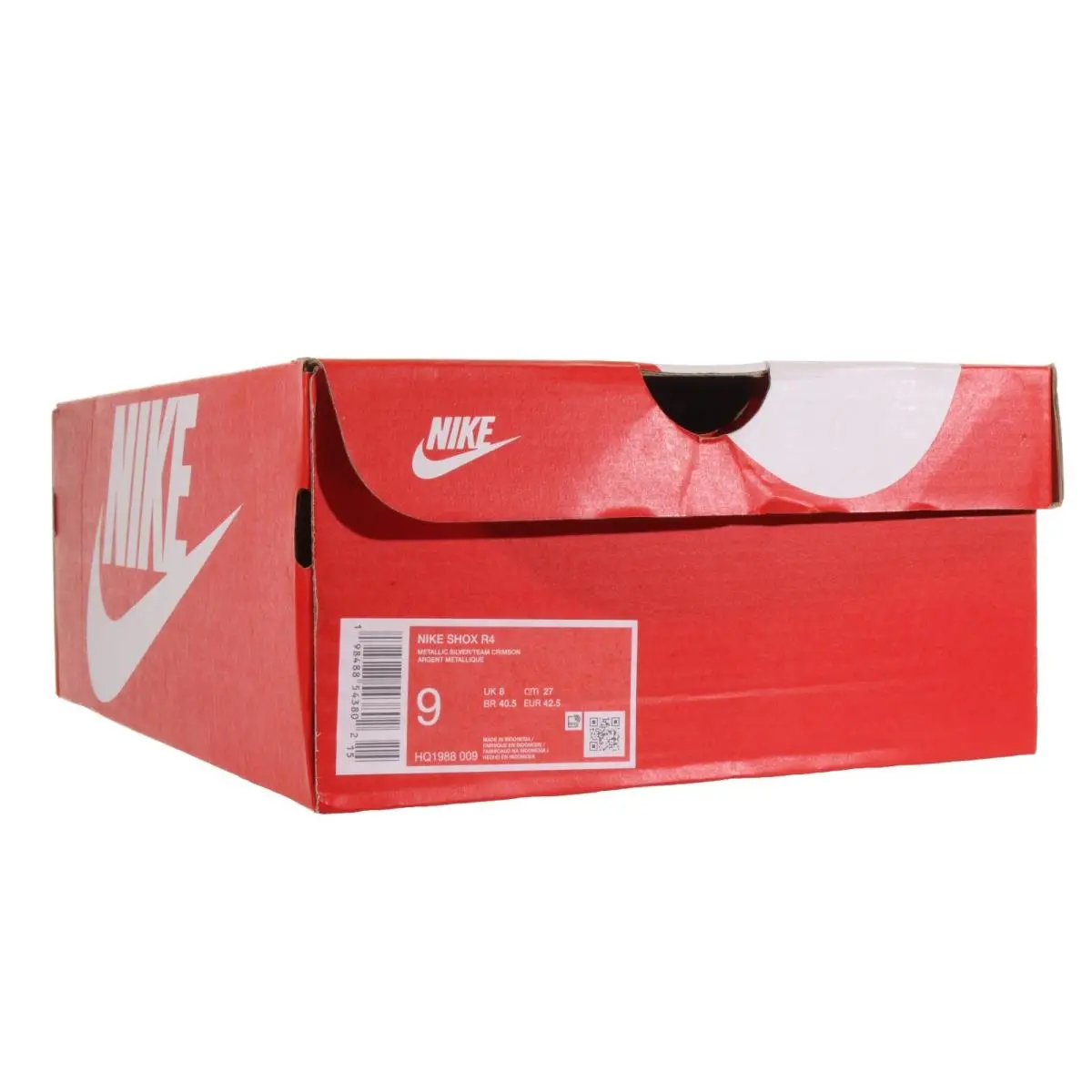 Nike shoes - Nike Shox R4 - Shox - HQ1988 009 - Metallic Silver, Team Crimson 21