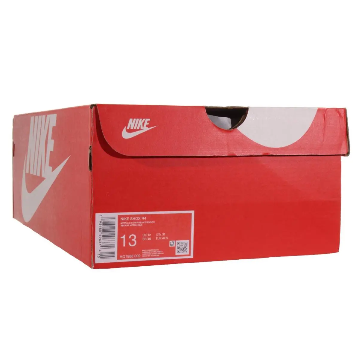 Nike shoes - Nike Shox R4 - Shox - HQ1988 009 - Metallic Silver, Team Crimson 24