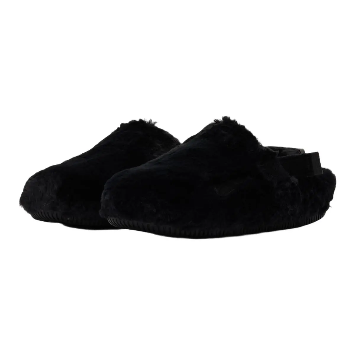 Nike shoes - NIKE Calm Furry SE Mule - Black/Black-Solar Red 0