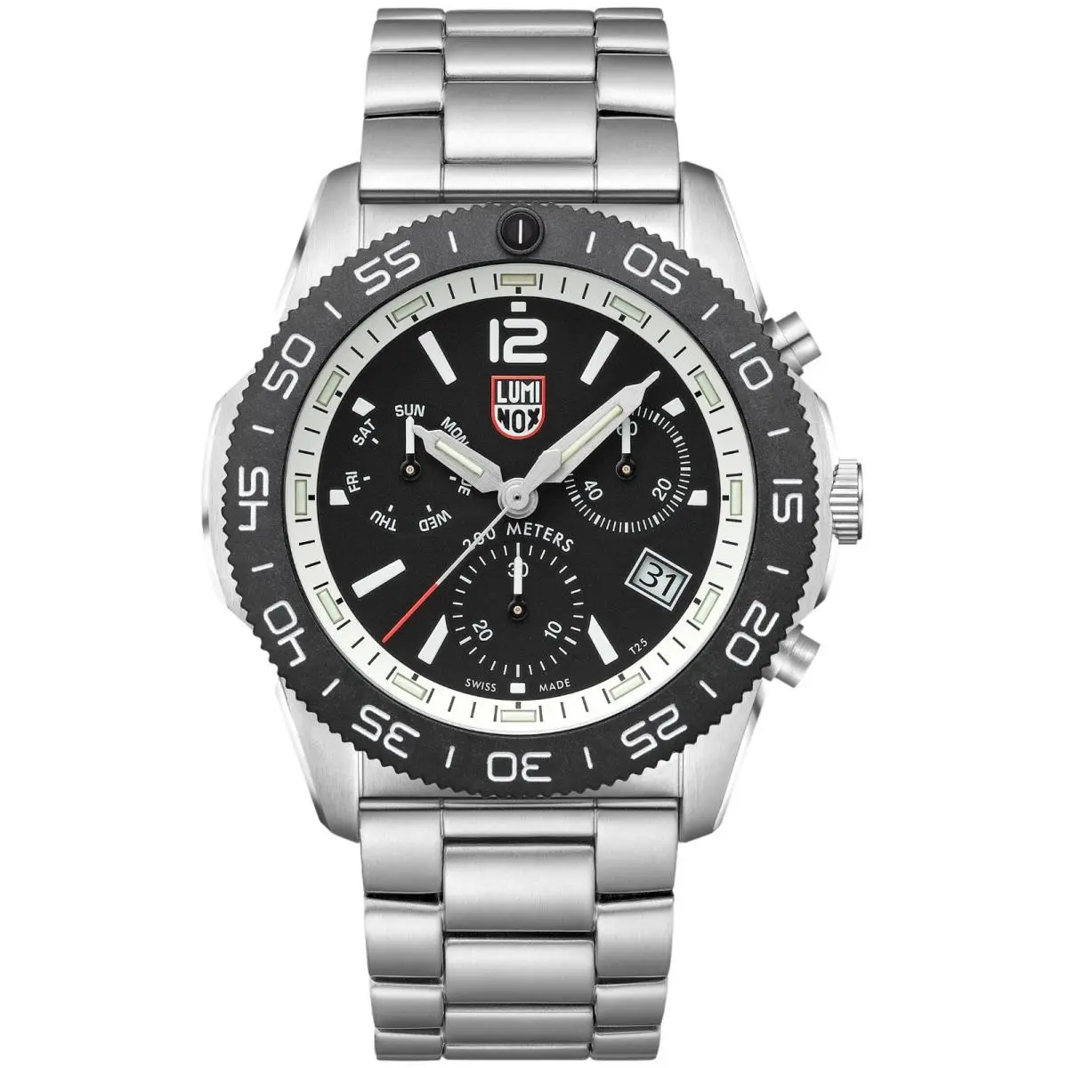 Pacific Diver Chronograph Quartz 44mm Black Dial SS Mens Watch XS.3141.M by Luminox