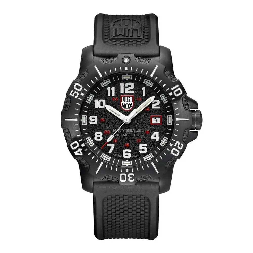 XS.4231.SET Navy Seal Military Dive Black Steel 45 mm Quartz Men`s Watch by Luminox