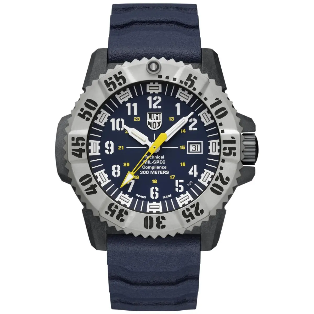 Luminox Mil-spec Inspired Quartz 46mm Blue Dial Rubber Men`s Watch XL.3355.SET