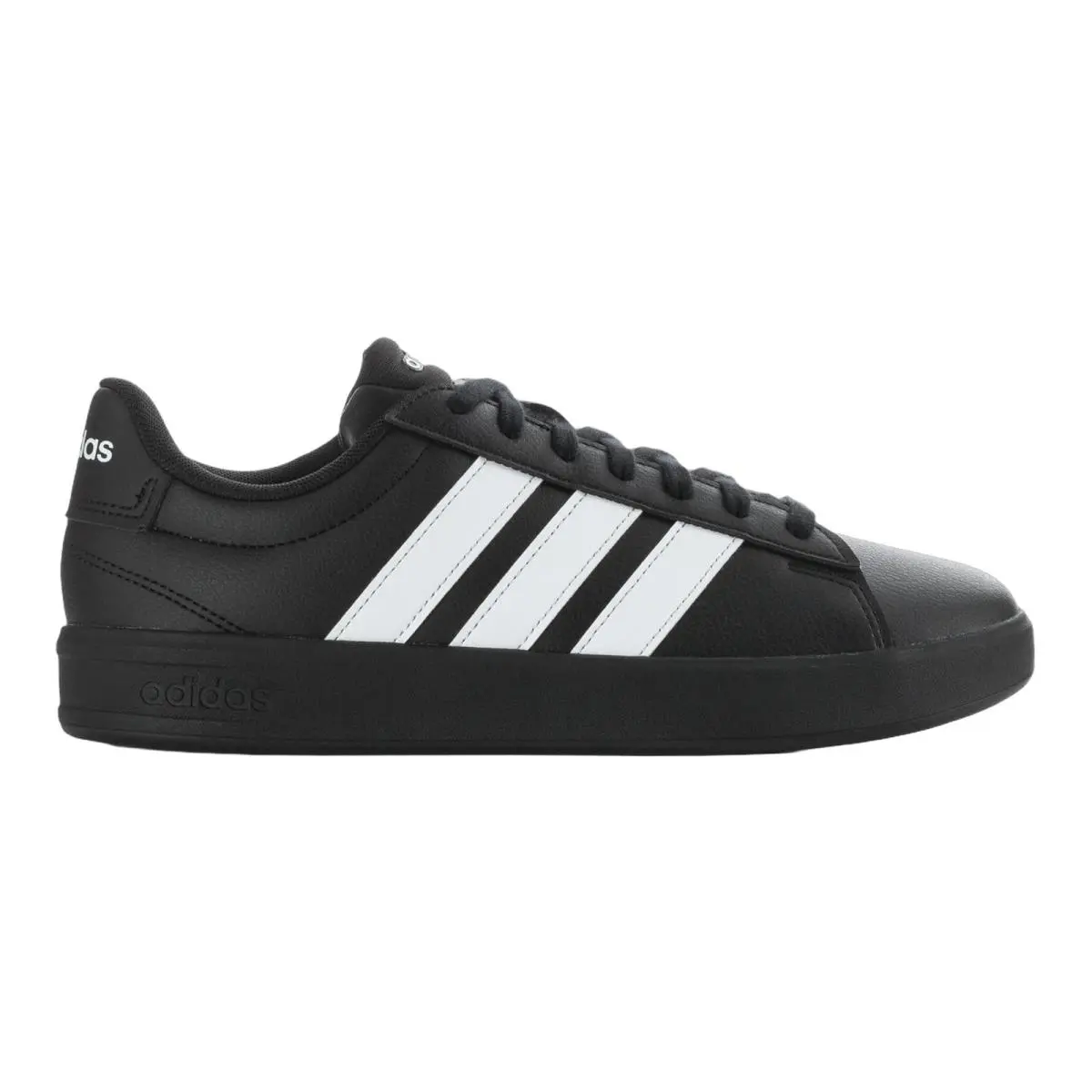 Adidas Grand Court 3.0 Wide Womens Sz 5-11 Lace Up Shoes Black White KJ5232
