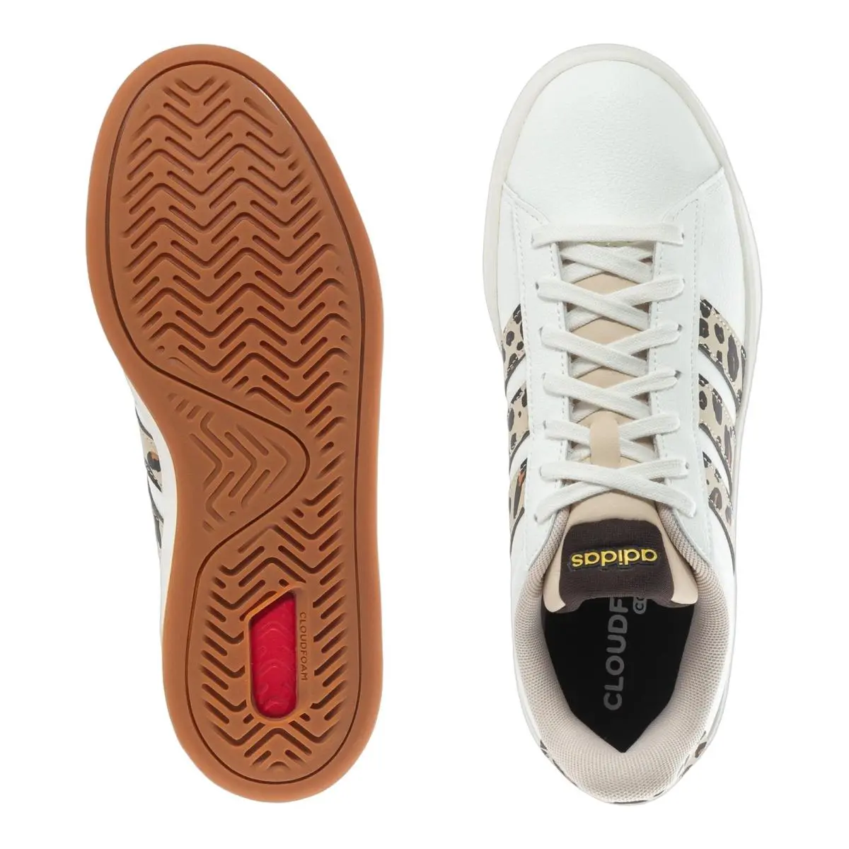 Adidas shoes - Grand Court 3.0 - Grand Court - KI3322 - (Leopard Stripes) Beige/Crystal Linen/Aurora Coffee/Matte Gold 10