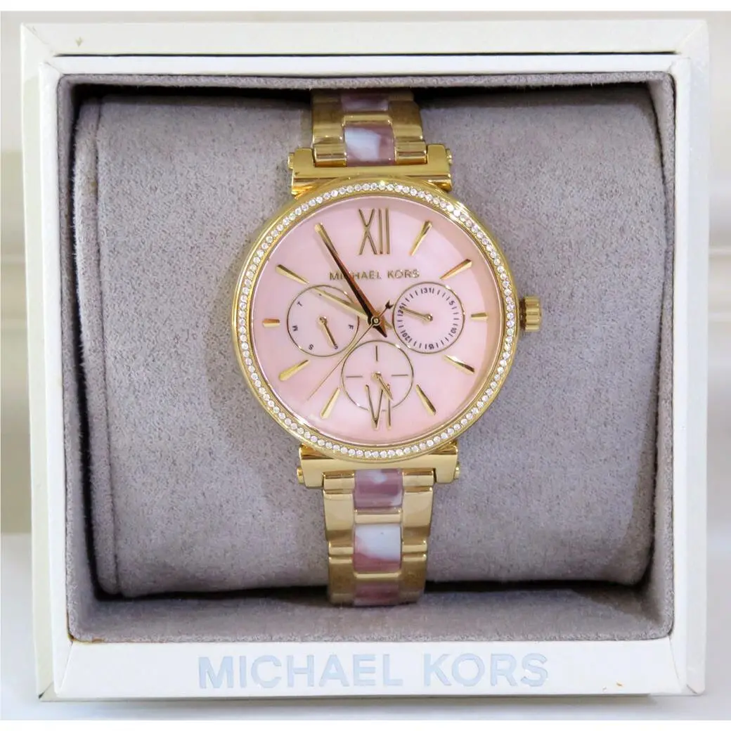 Michael Kors Women`s Stainless Steel Plated Strap Watch