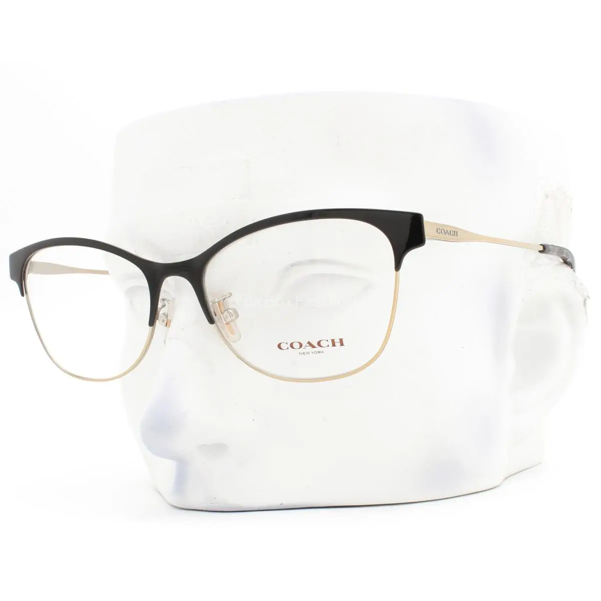 Eyeglasses HC 5111 9346 Glasses Shiny Black on Light Gold 53mm with Case by Coach