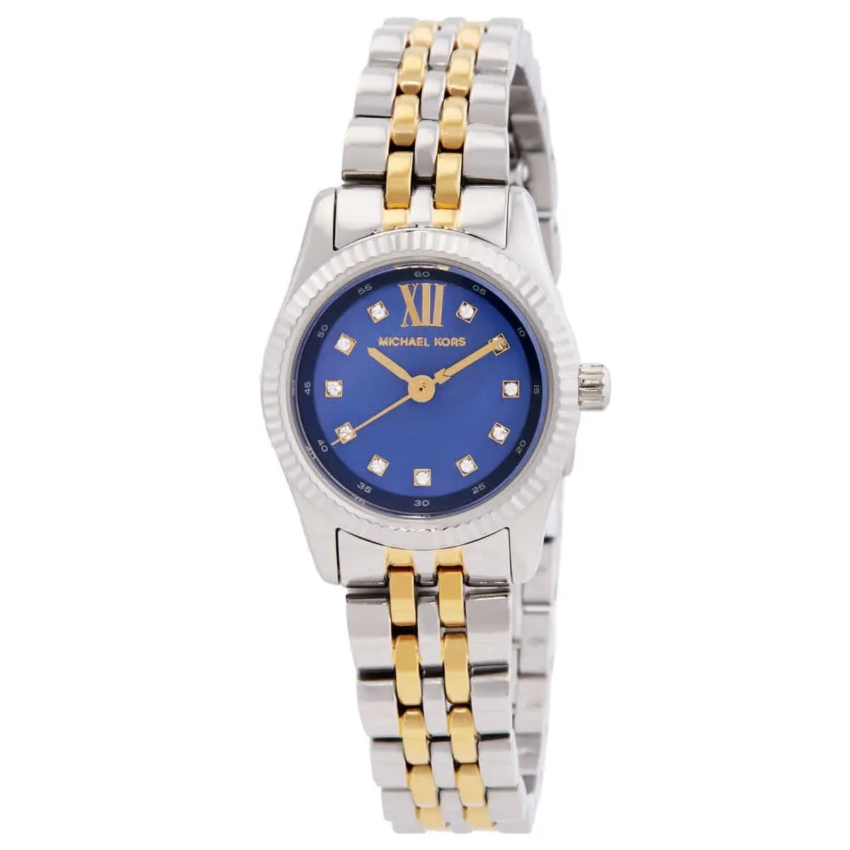 Michael Kors Lexington Quartz Blue Mop Dial Ladies Watch MK4865 - Blue, Dial: Blue Mother of Pearl, Band: Two-tone (Silver-tone and Gold-tone)