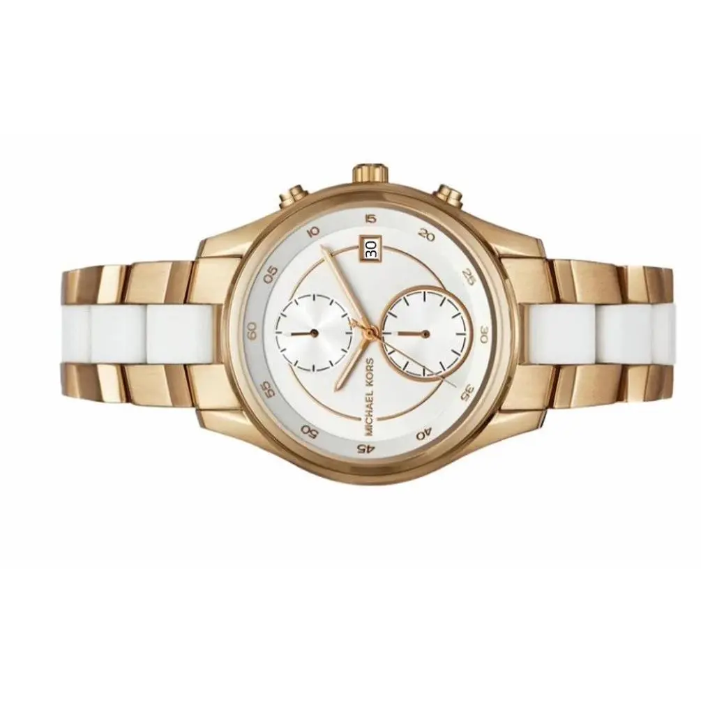Michael Kors Gold White Two Tone MK6466 Watch Women