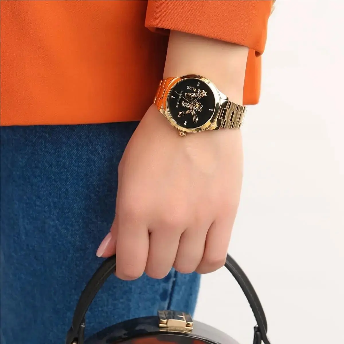 Michael Kors Women’s Quartz Stainless Steel Black Dial 38mm Watch MK6682
