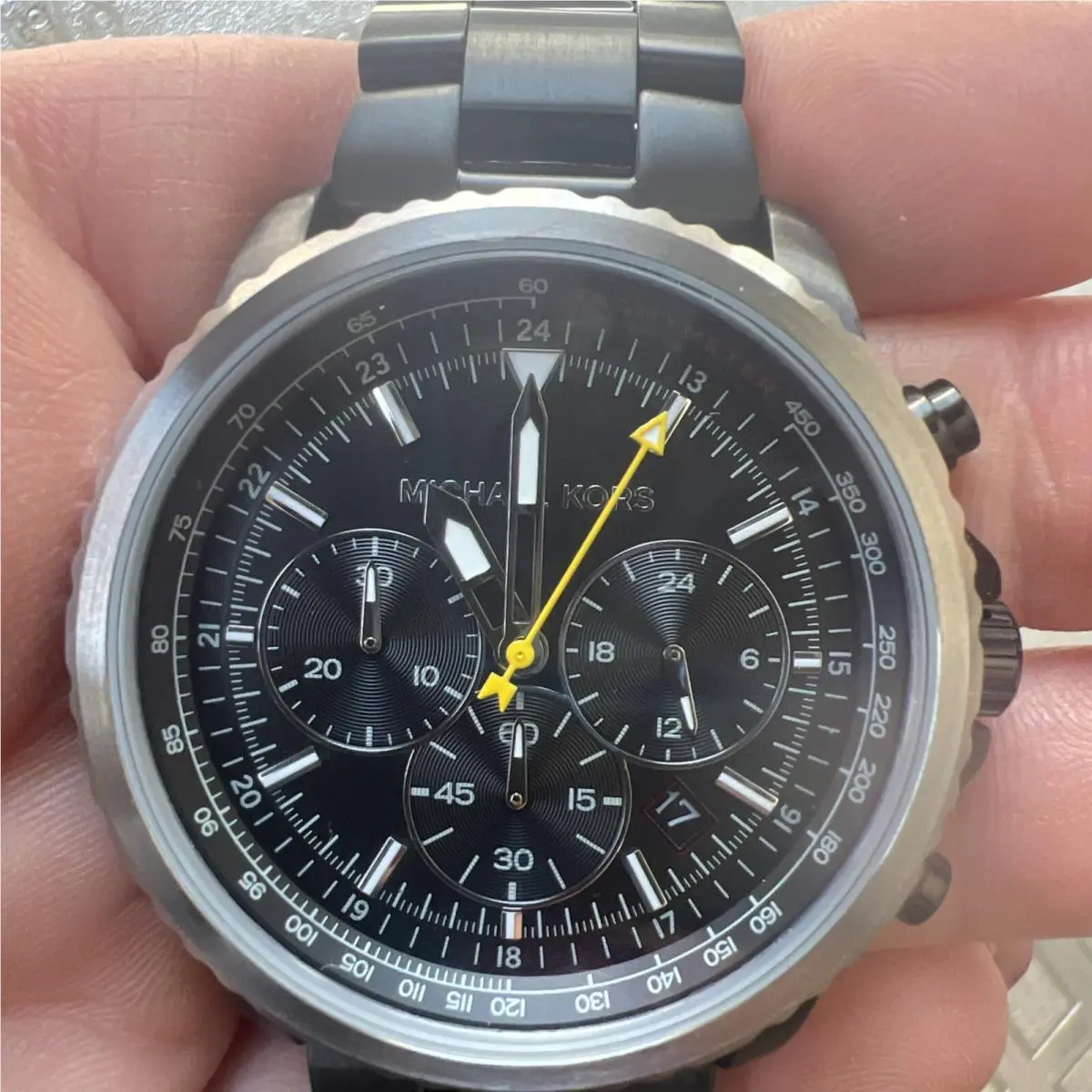 Bnwb Michael Kors Men`s Watch MK8643 Theroux Quartz Chronograph Black Dial 42mm