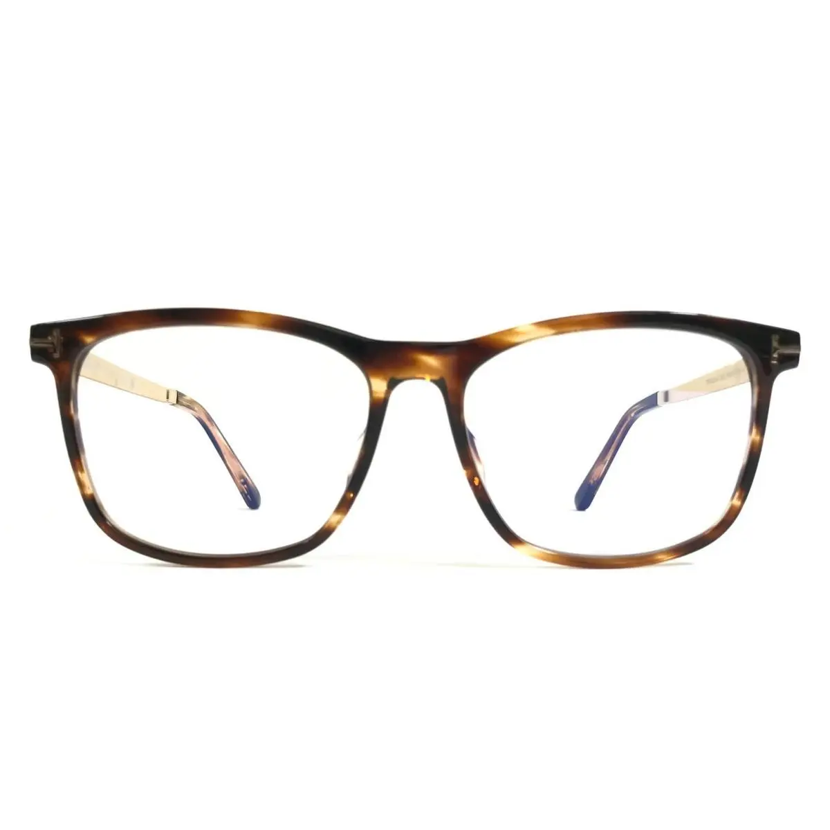Tom Ford Eyeglasses Frames TF6038-B 055 Brown Horn Gold Square 56-16-145