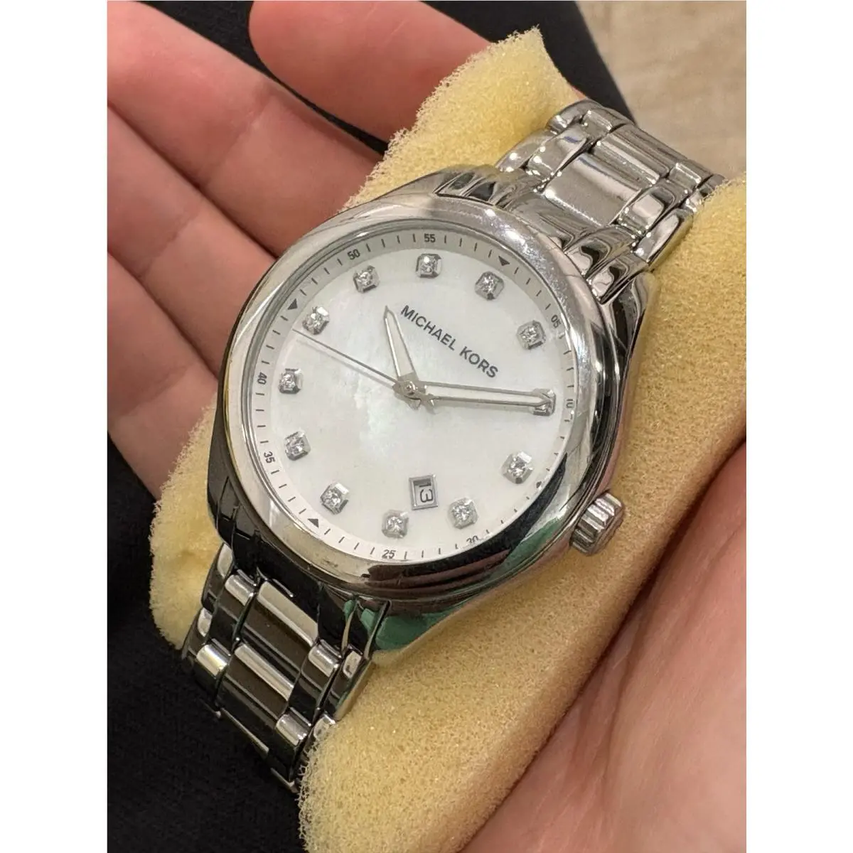 Ladies Michael Kors Mother of Pearl Dial Stainless Steel Watch MK5325