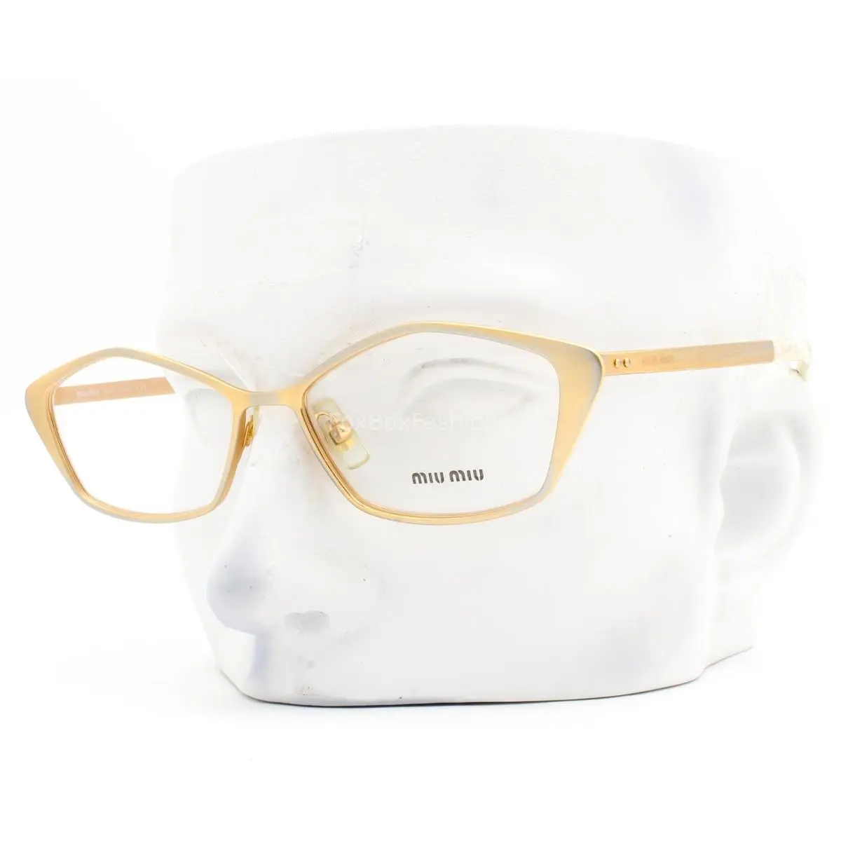 Miu Miu Eyeglasses Glasses VMU53L LAD-1O1 Brushed Gold to Silver 52mm with Case