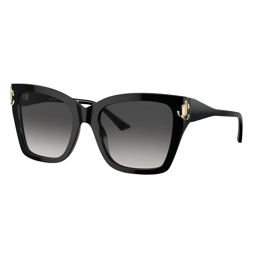 JC 5012 50008G Black Plastic Square Sunglasses Grey Gradient Lens by Jimmy Choo