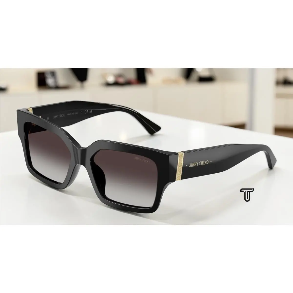 JC5058JU 50008G Black Grey Gradient 55 mm Women`s Sunglasses by Jimmy Choo