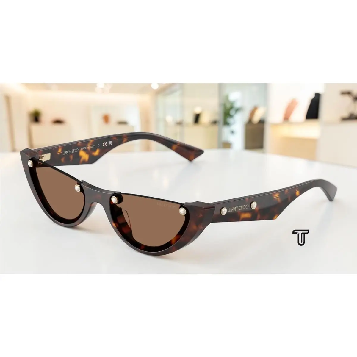 JC5049HU 500273 Havana Dark Brown 53 mm Women`s Sunglasses by Jimmy Choo