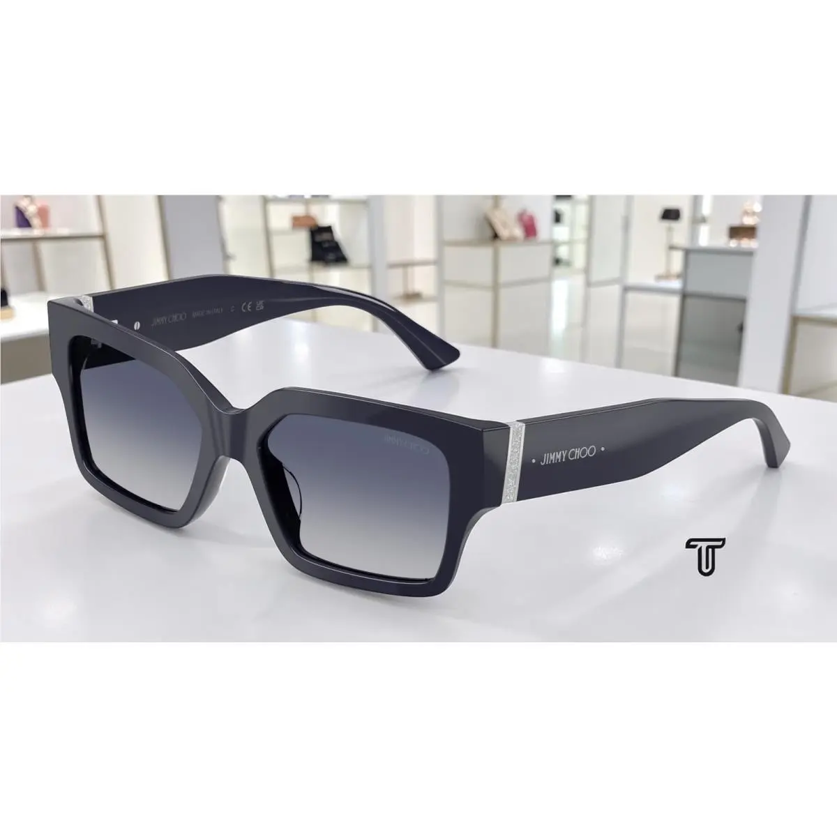 JC5058JU 50164L Blue Navy Grey Gradient Blue 55 mm Women`s Sunglasses by Jimmy Choo
