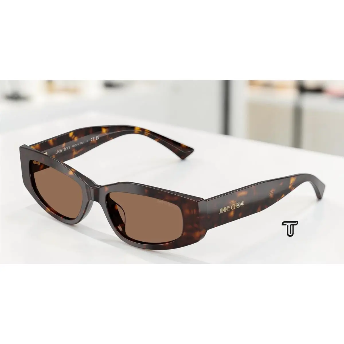 JC5046BU 500273 Havana Dark Brown 53 mm Women`s Sunglasses by Jimmy Choo
