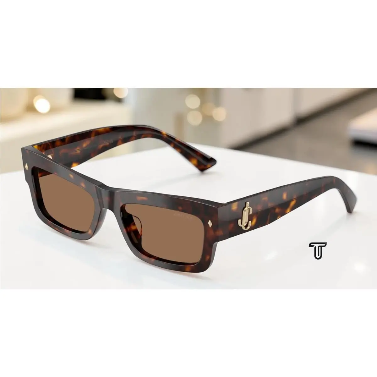 JC5063U 500273 Havana Dark Brown 53 mm Women`s Sunglasses by Jimmy Choo