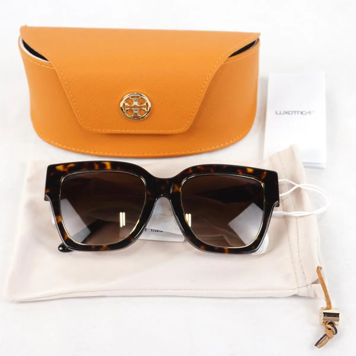 Kira Square Sunglasses In Dark Tortoise/brown Gradient TY7180U by Tory Burch
