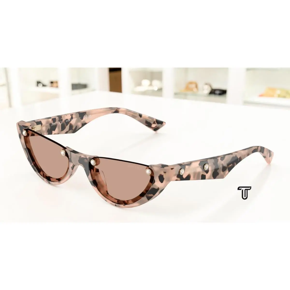 JC5049HU 508073 Pink Havana Brown 53 mm Women`s Sunglasses by Jimmy Choo