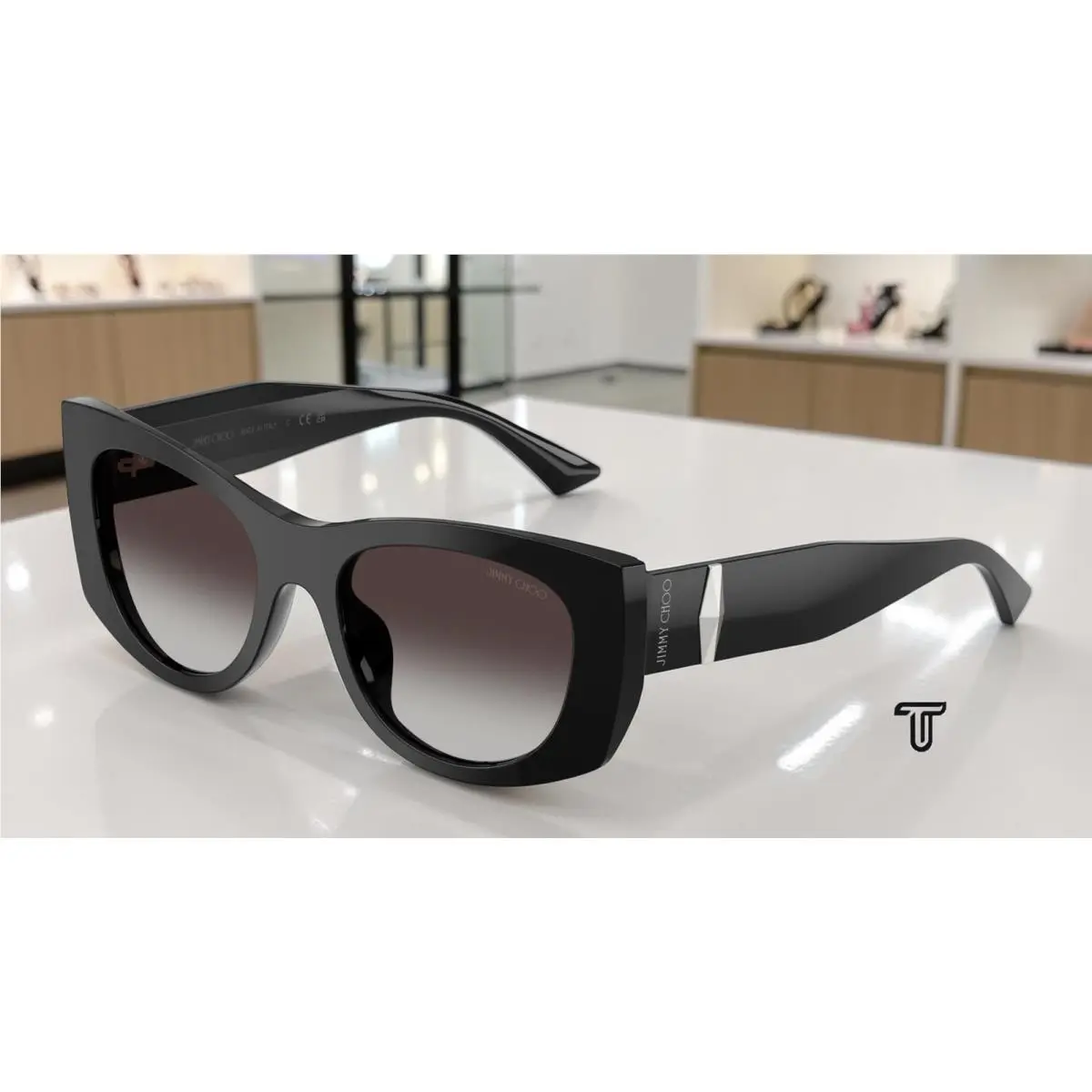 JC5066U 50008G Black Grey Gradient 52 mm Women`s Sunglasses by Jimmy Choo