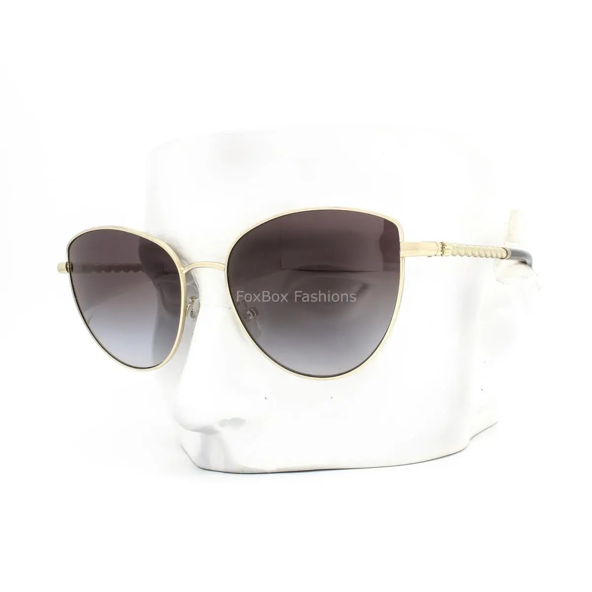 Sunglasses TY 6091 32718G Polished Pale Gold Gray Gradient with Case by Tory Burch