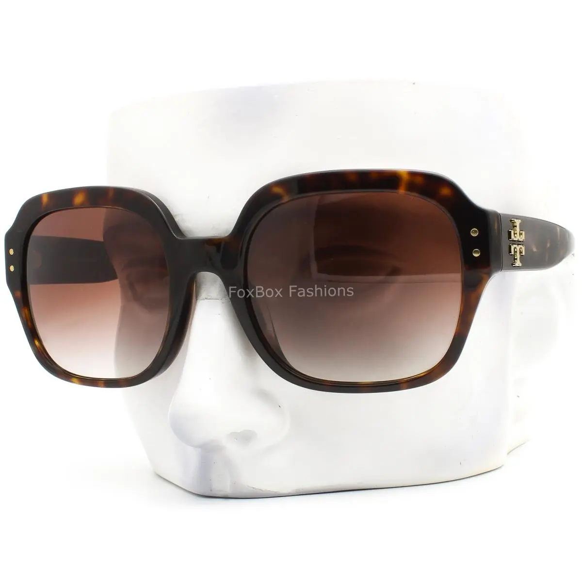 Sunglasses TY 7143U 1728/13 Brown Tortoise Gold Logo with Case by Tory Burch