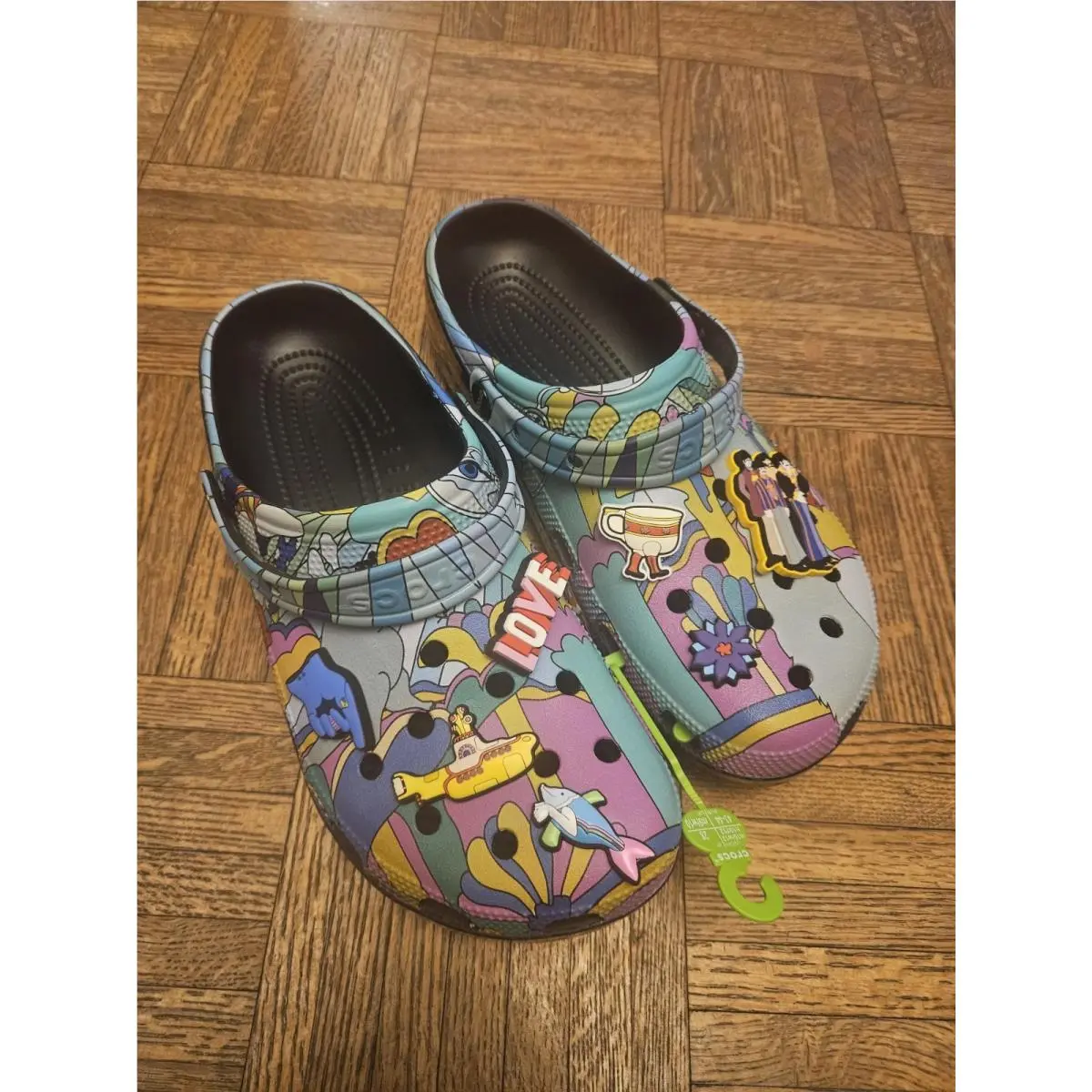 The Beatles Crocs Clog - Men 10 / Women 12 - Nwob Yellow Submarine Blue