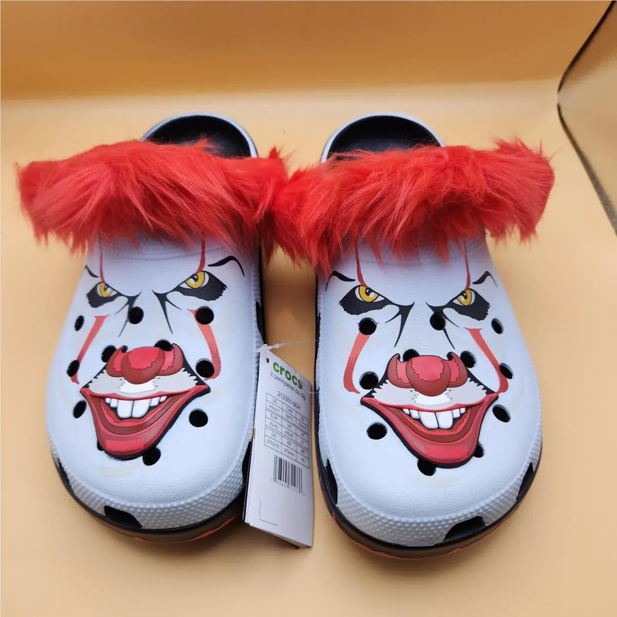 Crocs It Pennywise Classic Clog Shoes Mens Size 9 Multi Horror Movie 212351-90H