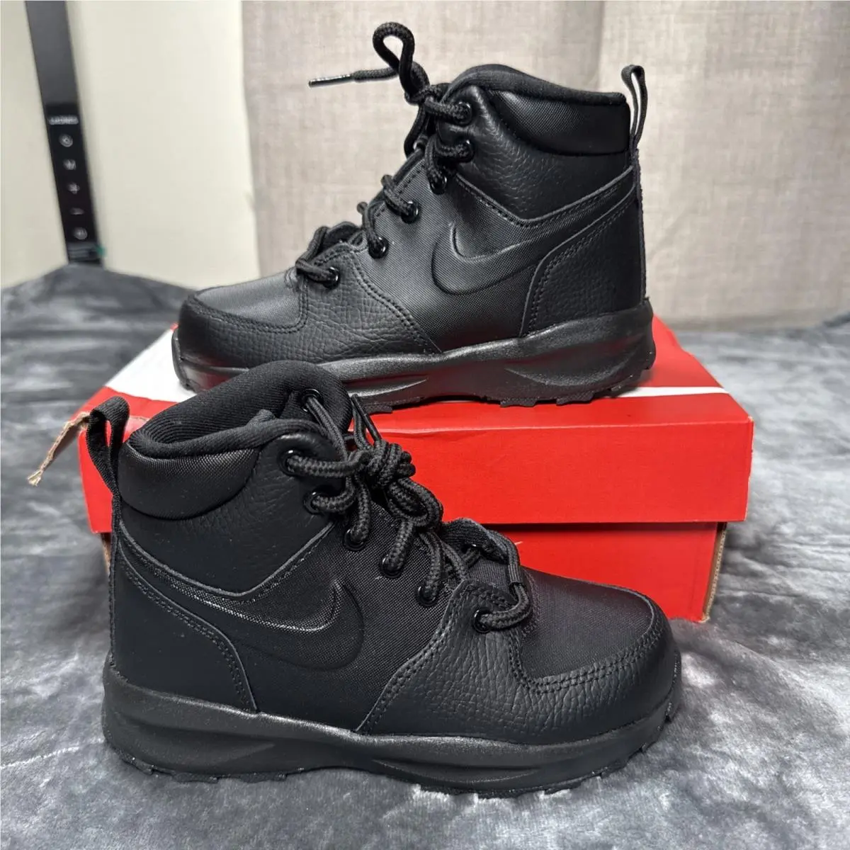Nike Toddler Manoa 12C Size 17 Ltr Boots Shoes PS HF0751-001 Black Kids