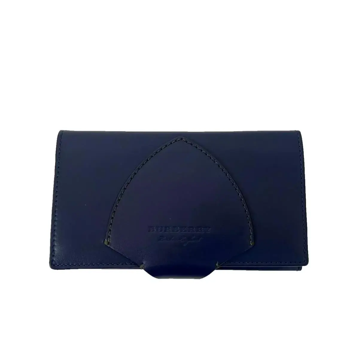 Burberry Two-tone Leather Continental Wallet- Indigo Blue Green