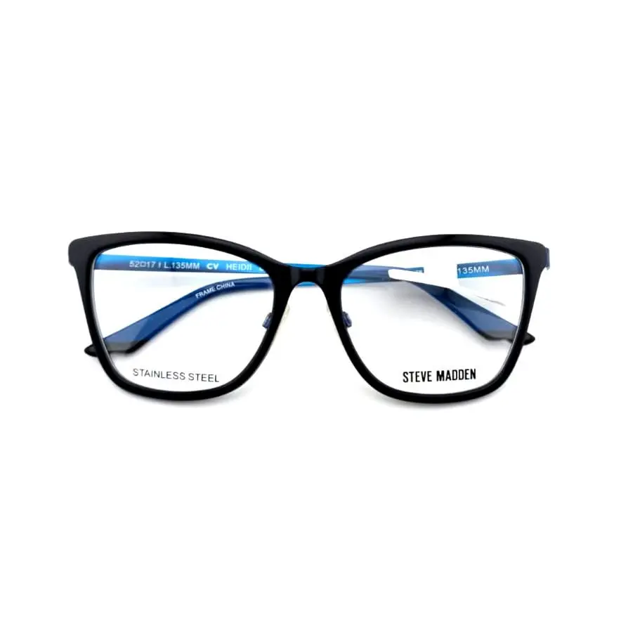 Steve Madden Heidii Black Blue Unisex Designer Full Rim Eyeglasses 52-17-135