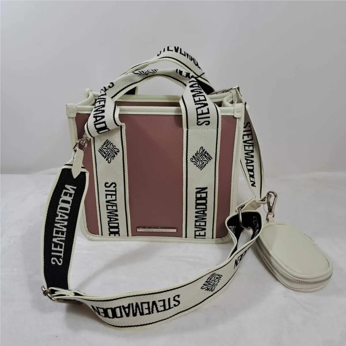 Bwebber Satchel Crossbody Bag W Air Pod Case Pink Tik Tok by Steve Madden