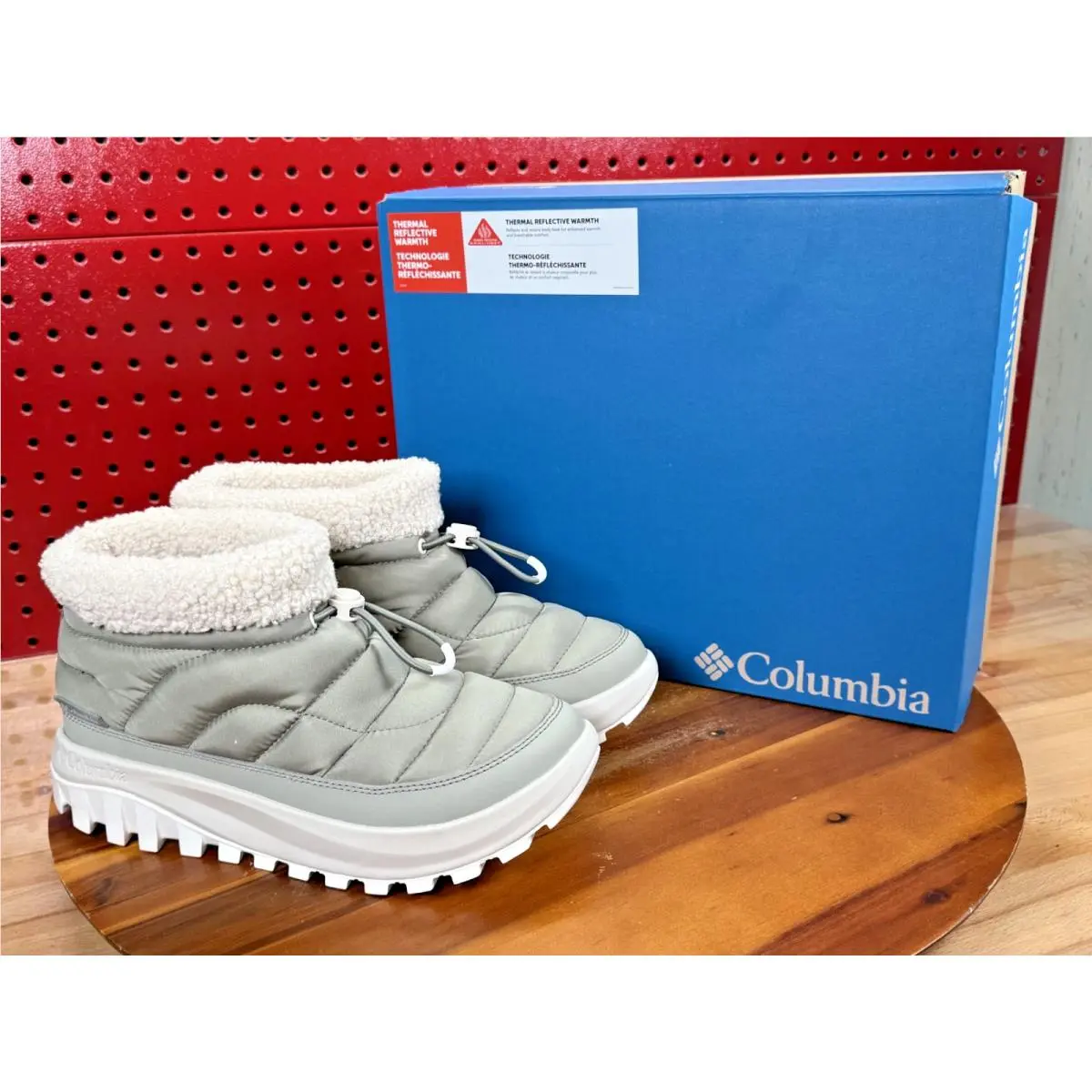 Columbia Women`s Snowtrot Shorty Snow Boots Insulated Winter Shoes Thermal Grey